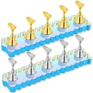 2 Sets Nail Painting Practice Stand Acrylic Fake Nail Art Holder For Press Ons Aurora Magnetic Nail Display Design Tools Kit Accessories For Home DIY Beginner Salon SuppliesSmall Wave 2 Sets Nail Painting Practice Stand Acrylic Fake Nail Art Holder For Press Ons Aurora Magnetic Nail Display Design Tools Kit Accessories For Home DIY Beginner Salon SuppliesSmall Wave