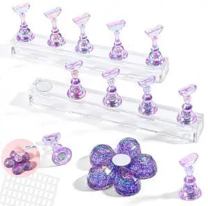 2 Set Nail Stand Press on Magnetic Nail Holder Kit Acrylic Fake Nails Art Display Stand Flower Practice Stands Design Tools for DIY Painting Nails Hand Salons Homes Professional Techs Supplies 2 Set Nail Stand Press on Magnetic Nail Holder Kit Acrylic Fake Nails Art Display Stand Flower Practice Stands Design Tools for DIY Painting Nails Hand Salons Homes Professional Techs Supplies