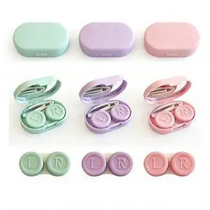 Contact Lens Cases Set, Portable Mini Contact Lens Storage with Matching Soaking Cups, Travel & Daily Use Contact Lens Holder for Women Girls (3, Green/Pink/Purple) Contact Lens Cases Set, Portable Mini Contact Lens Storage with Matching Soaking Cups, Travel & Daily Use Contact Lens Holder for Women Girls (3, Green/Pink/Purple)