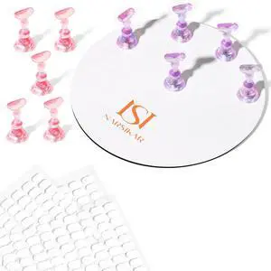 Nail Stand Set, Magnetic Nail Stands for Press ons False Nail Tips Practice Acrylic Nail Holder for Painting Nails with 300pcs Sticky Tabs (White) Nail Stand Set, Magnetic Nail Stands for Press ons False Nail Tips Practice Acrylic Nail Holder for Painting Nails with 300pcs Sticky Tabs (White)