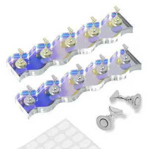 2 Sets Nail Stand for Press Ons Magnetic Acrylic Nail Holder with 100 Pcs Reusable Double Sided Stickers,for Artistic Nail Display Stand Home and Nail Salon Supplies, Sea Blue 2 Sets Nail Stand for Press Ons Magnetic Acrylic Nail Holder with 100 Pcs Reusable Double Sided Stickers,for Artistic Nail Display Stand Home and Nail Salon Supplies, Sea Blue