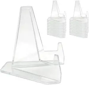 20-Pack Mini Clear Acrylic Display Stands, Small Card & Coin Holder Easels for Trading Cards, Sports Cards, Medals, and Collectibles 20-Pack Mini Clear Acrylic Display Stands, Small Card & Coin Holder Easels for Trading Cards, Sports Cards, Medals, and Collectibles