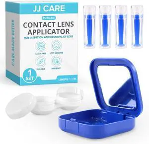 Contact Lens Applicator - Bundle Pack, Contact Lens Remover for Hard Lenses, Eye Contact Plunger for Hard Contacts, Contact Removal Tool for Permeable Gas Lenses w/Mirror & Contact Lens Case Contact Lens Applicator - Bundle Pack, Contact Lens Remover for Hard Lenses, Eye Contact Plunger for Hard Contacts, Contact Removal Tool for Permeable Gas Lenses w/Mirror & Contact Lens Case