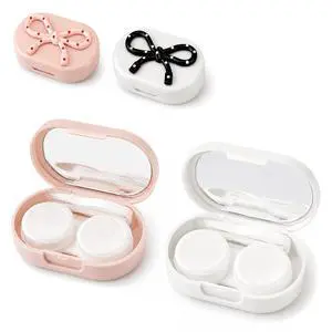 Cute Bow Contact Lens Case, Portable Travel Contact Lens Holder with Mirror, Aesthetic Bow Tie Contact Lenses Kit for Daily & Travel Use (#Style C) Cute Bow Contact Lens Case, Portable Travel Contact Lens Holder with Mirror, Aesthetic Bow Tie Contact Lenses Kit for Daily & Travel Use (#Style C)