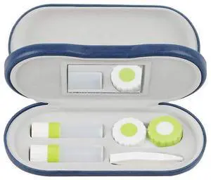 2 in 1 Double Sided Portable Glasses Case Travel Contact Lens Case (Blue) 2 in 1 Double Sided Portable Glasses Case Travel Contact Lens Case (Blue)