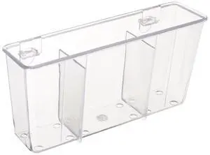 Cutlery Holder (Clear) (4.5"H x 7.75"W x 2.25"D) Cutlery Holder (Clear) (4.5"H x 7.75"W x 2.25"D)
