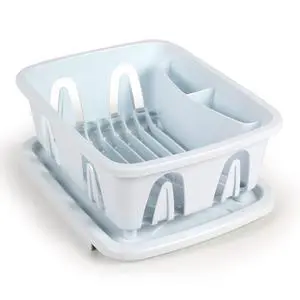 RV Mini Dish Drainer & Tray - Features a Sloped Drain Tray Design, Heavy-Duty Construction - Ideal for Small Spaces, Apartments, Boats, and More -9.5"L x 11.7"W x 4.75"H - White (43511) RV Mini Dish Drainer & Tray - Features a Sloped Drain Tray Design, Heavy-Duty Construction - Ideal for Small Spaces, Apartments, Boats, and More -9.5"L x 11.7"W x 4.75"H - White (43511)