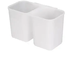 Dish Rack Utensil Holder, Hanging Cutlery Drainer Caddy with Hooks, 2 Compartment Flatware Organizer for Forks, Spoons, Knives, Fits Over Most Dish Drying Racks, White Dish Rack Utensil Holder, Hanging Cutlery Drainer Caddy with Hooks, 2 Compartment Flatware Organizer for Forks, Spoons, Knives, Fits Over Most Dish Drying Racks, White