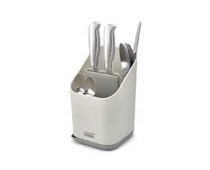 Duo Kitchen Sink Cutlery Drainer with Knife Slot, Kitchen Sink Drying Rack Cutlery Organizer, Grey Duo Kitchen Sink Cutlery Drainer with Knife Slot, Kitchen Sink Drying Rack Cutlery Organizer, Grey