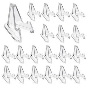 20 Packs Mini Acrylic Easel Stands Clear Coin Display Easel Holder for Displaying Air-Tite Coins Pocket Watches Capsules Challenge Medals Casino Chips 20 Packs Mini Acrylic Easel Stands Clear Coin Display Easel Holder for Displaying Air-Tite Coins Pocket Watches Capsules Challenge Medals Casino Chips