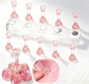 Nail Stand for Press Ons: Strong Magnetic Acrylic Nail Holder for Painting Nails - Lifts Whole Base, 1000+ Beginner Practices and Design - 0 Magnetism Loss with Reusable Adhesive Tape Nail Stand for Press Ons: Strong Magnetic Acrylic Nail Holder for Painting Nails - Lifts Whole Base, 1000+ Beginner Practices and Design - 0 Magnetism Loss with Reusable Adhesive Tape