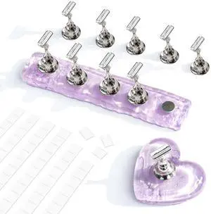 Acrylic Nail Holder Stand for Nail Painting & Press On with Clay Acrylic Nail Holder Stand for Nail Painting & Press On with Clay