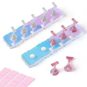 2 Set Nail Stand, Aurora Nail Holder for Painting Nail Stand for Press on with Tabs Nail Display Stand Nail Hand Practice Magnetic Nail Art Tools for Homes and Salons 2 Set Nail Stand, Aurora Nail Holder for Painting Nail Stand for Press on with Tabs Nail Display Stand Nail Hand Practice Magnetic Nail Art Tools for Homes and Salons