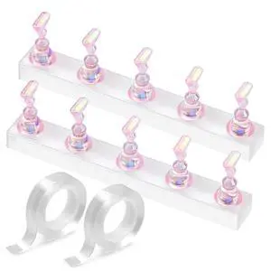 Nail Stand for Press On Acrylic Nails Art Display Stand Nail Holder for Painting Magnetic Nails Stand with Double-sided Tape for Home DIY Salon Supplie (Pink) Nail Stand for Press On Acrylic Nails Art Display Stand Nail Holder for Painting Magnetic Nails Stand with Double-sided Tape for Home DIY Salon Supplie (Pink)