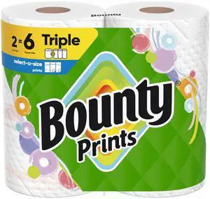 Select-A-Size Paper Towels, Prints, 2 Triple Rolls = 6 Regular Rolls Select-A-Size Paper Towels, Prints, 2 Triple Rolls = 6 Regular Rolls