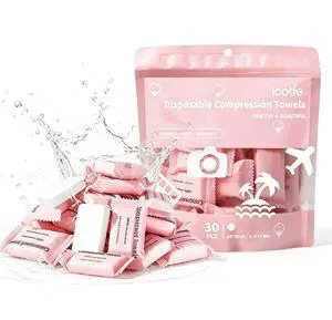 30 Pcs Compressed Towels, Disposable Compressed Face Towels, Individually Wrapped Travel Towel Tablets, Soft Portable Washcloths Expand with Water for Camping, Beauty, Sports, Hiking, Home Daily use 30 Pcs Compressed Towels, Disposable Compressed Face Towels, Individually Wrapped Travel Towel Tablets, Soft Portable Washcloths Expand with Water for Camping, Beauty, Sports, Hiking, Home Daily use