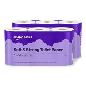 Soft and Strong 2-Ply Toilet Paper, 12 Ultra Rolls = 48 Regular Rolls, Unscented, 340 Sheet (2 Packs of 6), Packaging May Vary Soft and Strong 2-Ply Toilet Paper, 12 Ultra Rolls = 48 Regular Rolls, Unscented, 340 Sheet (2 Packs of 6), Packaging May Vary