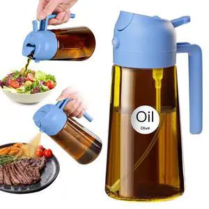 16oz/470ml Dark Brown Oil Sprayer for Cooking (SkyBlue) 16oz/470ml Dark Brown Oil Sprayer for Cooking (SkyBlue)