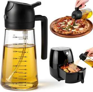 Glass Olive Oil Sprayer for Cooking 16oz/470ml Transparent 2 in 1 Glass Oil Sprayer & Dispenser with Scale, Kitchen Gadgets & Air Fryer Accessories, Olive Oil Dispenser Black Glass Olive Oil Sprayer for Cooking 16oz/470ml Transparent 2 in 1 Glass Oil Sprayer & Dispenser with Scale, Kitchen Gadgets & Air Fryer Accessories, Olive Oil Dispenser Black