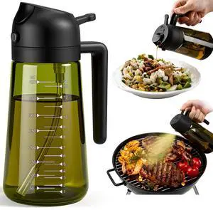 Glass Olive Oil Sprayer for Cooking 16oz/470ml Dark-Green 2 in 1 Glass Oil Sprayer & Dispenser with Scale, Kitchen Gadgets & Air Fryer Accessories, Olive Oil Dispenser Black Glass Olive Oil Sprayer for Cooking 16oz/470ml Dark-Green 2 in 1 Glass Oil Sprayer & Dispenser with Scale, Kitchen Gadgets & Air Fryer Accessories, Olive Oil Dispenser Black