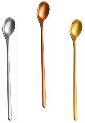 3 Color 6.7-Inch Coffee Spoon Set, Long Handle metal Stirring Spoons Teaspoon, Gold Silver Stainless Steel Small Teaspoons, for Cocktails, Iced Tea, Milkshakes, Smoothies, Ice Cream. 3 Color 6.7-Inch Coffee Spoon Set, Long Handle metal Stirring Spoons Teaspoon, Gold Silver Stainless Steel Small Teaspoons, for Cocktails, Iced Tea, Milkshakes, Smoothies, Ice Cream.