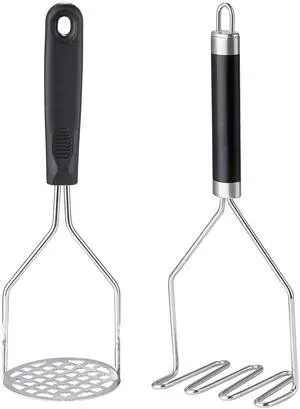 2PCS Potato Masher, OLULU Heavy Duty Stainless Steel Mashed Potatoes Masher, Masher Kitchen Tool for Avocado, Potatoes, Beans, Meat, Vegetables, 10.24inch, Dishwasher Safe 2PCS Potato Masher, OLULU Heavy Duty Stainless Steel Mashed Potatoes Masher, Masher Kitchen Tool for Avocado, Potatoes, Beans, Meat, Vegetables, 10.24inch, Dishwasher Safe