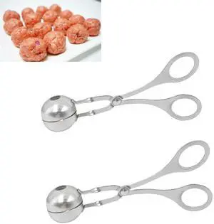 2 Pack Stainless Steel Meat Baller Ball Maker Meatball Scoop None-Stick Baller Tongs Meat Ball Maker Mold Cake Pop,Ice Tongs,Cookie Dough Scoop for Kitchen Cooking 2 Pack Stainless Steel Meat Baller Ball Maker Meatball Scoop None-Stick Baller Tongs Meat Ball Maker Mold Cake Pop,Ice Tongs,Cookie Dough Scoop for Kitchen Cooking