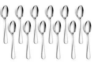 Demitasse Espresso Spoons 12 Pieces 5", Berglander Stainless Steel Mini Coffee Spoons Set, Metal Small Spoons for Dessert, Ice Cream, Tea, Home Kitchen, Restaurant, Party, Dishwasher Safe Demitasse Espresso Spoons 12 Pieces 5", Berglander Stainless Steel Mini Coffee Spoons Set, Metal Small Spoons for Dessert, Ice Cream, Tea, Home Kitchen, Restaurant, Party, Dishwasher Safe