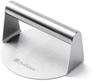 Stainless Steel Burger Press5.5 Inch Round SmasherNon-Stick Grill Press Stainless Steel Burger Press5.5 Inch Round SmasherNon-Stick Grill Press