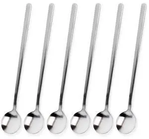 6PCS 6.69 Inches Silver Coffee Spoons, Long Handle Stainless Steel Stirring Spoons for Espresso, Tea, Dessert, Ice Cream, Cake - Bar & Home Accessories 6PCS 6.69 Inches Silver Coffee Spoons, Long Handle Stainless Steel Stirring Spoons for Espresso, Tea, Dessert, Ice Cream, Cake - Bar & Home Accessories