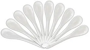 White Porcelain Spoons Coffee, Tea, Yogurt and Ice-cream, Cutlery Fitting Ceramic Spoons 5 Inch Set of 10 White Porcelain Spoons Coffee, Tea, Yogurt and Ice-cream, Cutlery Fitting Ceramic Spoons 5 Inch Set of 10