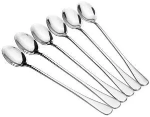 10 Piece Long Handle Iced Tea Spoon, Stainless Steel Coffee Mixing Spoons - Long Cream Dessert Spoons 10 Piece Long Handle Iced Tea Spoon, Stainless Steel Coffee Mixing Spoons - Long Cream Dessert Spoons