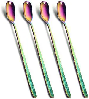 9.1-Inch Long Handle Iced Tea Spoon Ice Cream Spoon Stiring Spoon 9.1-Inch Long Handle Iced Tea Spoon Ice Cream Spoon Stiring Spoon