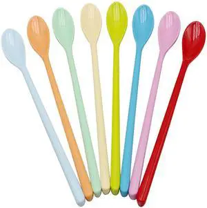 Set of 8 Mixing Spoon Melamine Long Espresso Spoons, Colorful Latte Spoon, Dessert Ice Cream Spoon, Cocktail Stirring Spoons for Coffee Dessert, 8.8-Inch (Mixed Color) Set of 8 Mixing Spoon Melamine Long Espresso Spoons, Colorful Latte Spoon, Dessert Ice Cream Spoon, Cocktail Stirring Spoons for Coffee Dessert, 8.8-Inch (Mixed Color)