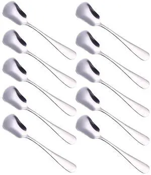 Small Stainless Steel Ice Cream Coffee Dessert Spoons, Set of 10 Small Stainless Steel Ice Cream Coffee Dessert Spoons, Set of 10