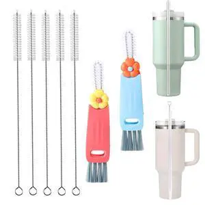 Straw Cleaner Brush Extra Long 13 inch for Stanley Yeti Tumbler Cup Straw Cleaner Brush Kit and 3 in 1 Cup Lid Cleaning Brush Multifunctional Water Bottle Brushes for Cleaning Straw Cleaner Brush Extra Long 13 inch for Stanley Yeti Tumbler Cup Straw Cleaner Brush Kit and 3 in 1 Cup Lid Cleaning Brush Multifunctional Water Bottle Brushes for Cleaning