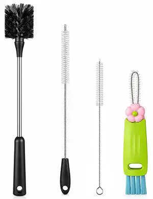 4 Pack Bottle Brush, Long Scrub Cleaning Brushes with Straw & Lid Brushes 4 Pack Bottle Brush, Long Scrub Cleaning Brushes with Straw & Lid Brushes