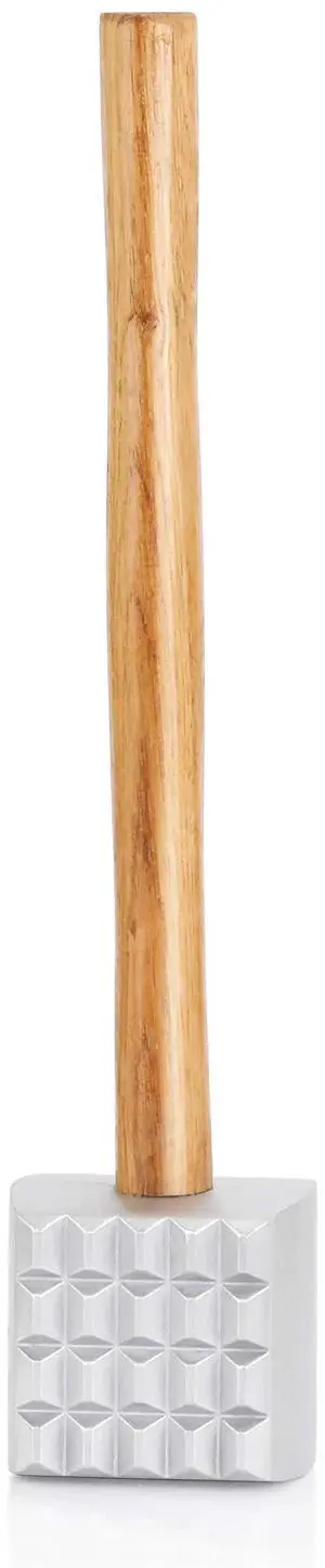 Improved Quality Aluminum Meat Tenderizer with Wood Handle, 13 Inch Meat Mallet and Hammer, Dual-Sided Tenderizer for Beef, Chicken, Pork, and Venison Improved Quality Aluminum Meat Tenderizer with Wood Handle, 13 Inch Meat Mallet and Hammer, Dual-Sided Tenderizer for Beef, Chicken, Pork, and Venison