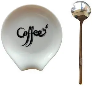Coffee Spoon Rest, Small Ceramic Coffee Spoon Holder, Porcelain Spoon Holder, Ceramic Spoon Rest for Tablespoon,Teaspoon,Bar Spoon,Coffee Bar Accessories (Spoon Rest+Sliver Spoon) Coffee Spoon Rest, Small Ceramic Coffee Spoon Holder, Porcelain Spoon Holder, Ceramic Spoon Rest for Tablespoon,Teaspoon,Bar Spoon,Coffee Bar Accessories (Spoon Rest+Sliver Spoon)