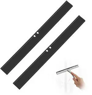 2 PCS Rubber Squeegee Replacement Blades, Black Squeegee Replacement Rubber 10 Inch Standard Shower Glass Doors Squeegees Replacements Squeegees Silicone Accessory, Black 2 PCS Rubber Squeegee Replacement Blades, Black Squeegee Replacement Rubber 10 Inch Standard Shower Glass Doors Squeegees Replacements Squeegees Silicone Accessory, Black