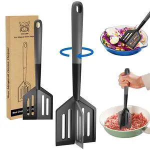 Meat Chopper, Heat Resistant Meat Masher for Hamburger, Ground Beef Smasher, Non Stick Mix Ground Chopper, Mix and Chop Potato Masher Tool 2in1 Twist Design Meat Chopper, Heat Resistant Meat Masher for Hamburger, Ground Beef Smasher, Non Stick Mix Ground Chopper, Mix and Chop Potato Masher Tool 2in1 Twist Design
