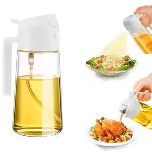 470ml Oil Sprayer for Cooking, 2 in 1 Oil Dispenser & Spray Bottle for Cooking. Air Fryer, Salad, and BBQ, Oil Dispenser for Kitchen, Olive Oil Sprayer (White) 470ml Oil Sprayer for Cooking, 2 in 1 Oil Dispenser & Spray Bottle for Cooking. Air Fryer, Salad, and BBQ, Oil Dispenser for Kitchen, Olive Oil Sprayer (White)