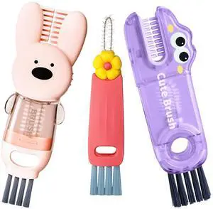 Cup Lid Cleaning Brush, 3 in 1 Lid Cleaner for Tumblers and Water Bottles, Gap Cleaning Brush with Straw Hole Detail Tool, Multifunctional Brush for Daily Use (Pink Purple) Cup Lid Cleaning Brush, 3 in 1 Lid Cleaner for Tumblers and Water Bottles, Gap Cleaning Brush with Straw Hole Detail Tool, Multifunctional Brush for Daily Use (Pink Purple)