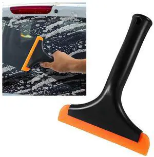 Small Silicone Window Squeegee, 5.9 Inch Car Windshield Water Blade Squeegee with Non-Slip Handle, All-Purpose Cleaning Squeegee for Car Windshield, Window, Mirror (Black) Small Silicone Window Squeegee, 5.9 Inch Car Windshield Water Blade Squeegee with Non-Slip Handle, All-Purpose Cleaning Squeegee for Car Windshield, Window, Mirror (Black)