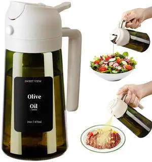 Olive Oil Dispenser and Oil Sprayer 16oz/470ml Olive Oil Dispenser and Oil Sprayer 16oz/470ml