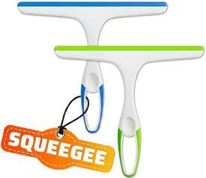 2 Pack Shower Squeegee for Glass Doors 9.5 Silicone Blade Window Cleaner Tool (Blue & Green) Bathroom, Car Windshield, Mirror & Tile Cleaning Wiper with Hook Lightweight Ergonomic Handle 2 Pack Shower Squeegee for Glass Doors 9.5 Silicone Blade Window Cleaner Tool (Blue & Green) Bathroom, Car Windshield, Mirror & Tile Cleaning Wiper with Hook Lightweight Ergonomic Handle