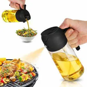 16oz/ 470 ml Glass Olive Oil Dispenser and Sprayer Bottle,2 in1 Cooking Oil Spray Container for Kitchen 16oz/ 470 ml Glass Olive Oil Dispenser and Sprayer Bottle,2 in1 Cooking Oil Spray Container for Kitchen