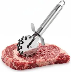 Meat Tenderizer Tool Stainless Steel Rolling Meat Tenderizer Tool for Steak Chicken Pork Beef, Professional Roller Hammer Pounder with Blades for Marinating & Tenderizing Meat Tenderizer Tool Stainless Steel Rolling Meat Tenderizer Tool for Steak Chicken Pork Beef, Professional Roller Hammer Pounder with Blades for Marinating & Tenderizing