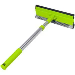 Window Squeegee with 15-24" Long Handle, 2-in-1 Squeegee Cleaner Tool, Retractable Stainless Steel Handle for Car Windshield, Shower Glass, Glass Doors, Outdoor Windows, High Windows Window Squeegee with 15-24" Long Handle, 2-in-1 Squeegee Cleaner Tool, Retractable Stainless Steel Handle for Car Windshield, Shower Glass, Glass Doors, Outdoor Windows, High Windows