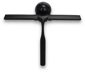 Matte Black Shower Squeegee for Glass Doors with Adhesive Hooks, Squeegee for Shower Glass, Cleaner Tool for Bathroom Household Window Mirror Tile Wall Car, 10 Inch Black Matte Black Shower Squeegee for Glass Doors with Adhesive Hooks, Squeegee for Shower Glass, Cleaner Tool for Bathroom Household Window Mirror Tile Wall Car, 10 Inch Black